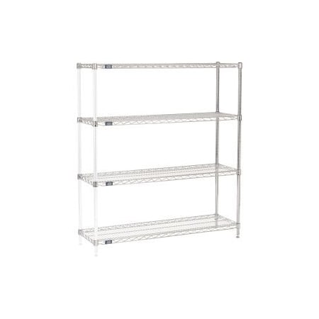 Global Equipment Nexel    Chrome Wire Shelving Add-On - 54"W x 14"D x 63"H A14546C